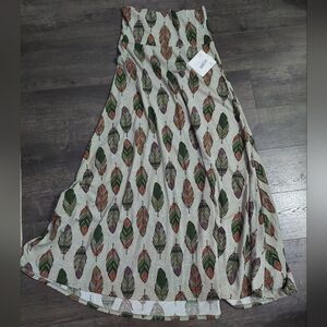 NWT LuLaRoe Feather Print Maxi Skirt
